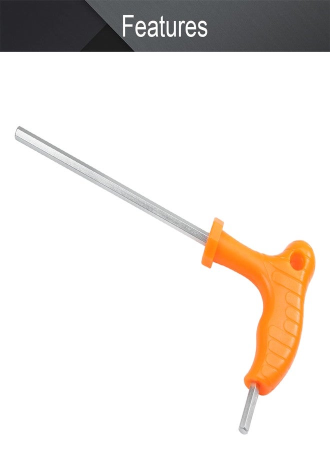 اتول مارت مفتاح ألين بمقبض على شكل حرف T من Utoolmart، مقاس 5 مم متري، مفتاح سداسي بمقبض على شكل حرف T، بطول إجمالي 158 مم - Image 3