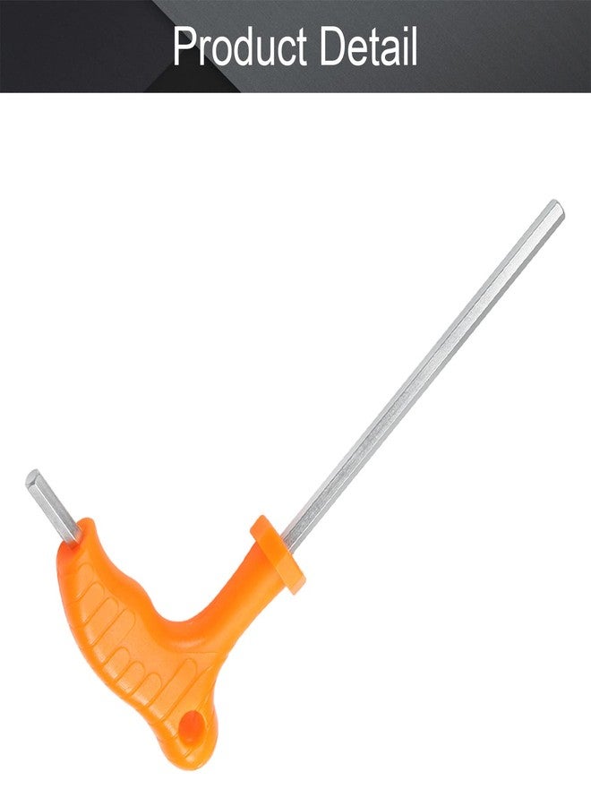 اتول مارت مفتاح ألين بمقبض على شكل حرف T من Utoolmart، مقاس 5 مم متري، مفتاح سداسي بمقبض على شكل حرف T، بطول إجمالي 158 مم - Image 4