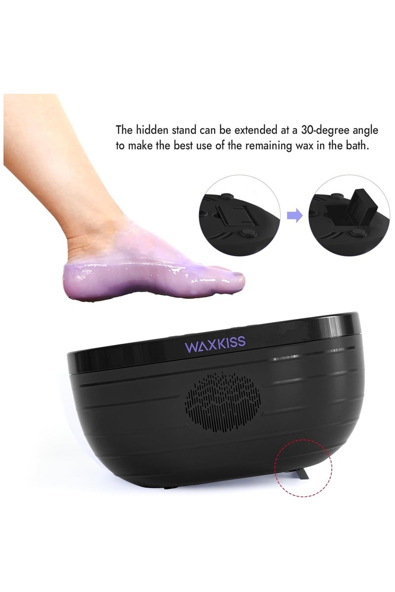 واكس كيس جهاز إزالة شمع البارافين من waxkiss لليدين والقدمين، جهاز حمام شمع البارافين، مجموعة جهاز إزالة شمع البارافين من مادة آمنة لتخفيف التهاب المفاصل وترطيب البشرة بعمق (3000A_BL) - Image 3