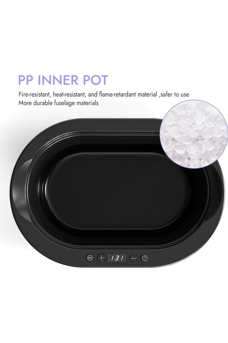 واكس كيس جهاز إزالة شمع البارافين من waxkiss لليدين والقدمين، جهاز حمام شمع البارافين، مجموعة جهاز إزالة شمع البارافين من مادة آمنة لتخفيف التهاب المفاصل وترطيب البشرة بعمق (3000A_BL) - Image 4