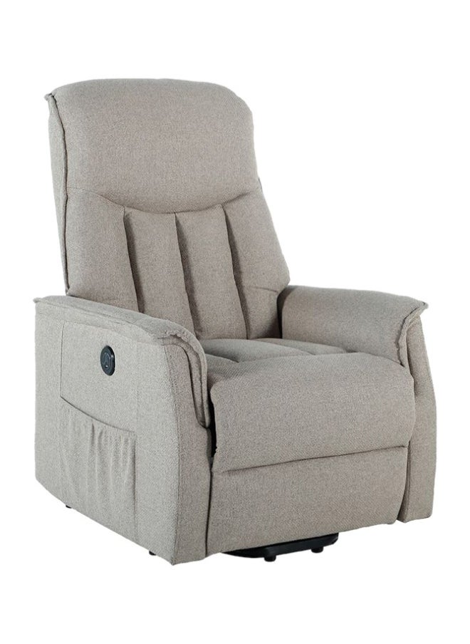 DANUBE HOME - Danny 1-Seater Lift Chair With Electric Fabric Recliner Lift Recliner Chair Comfortable Electric Recliner For Elderly Modern Living Room Recliner With Easy Lift â€“ Brown - Image 1