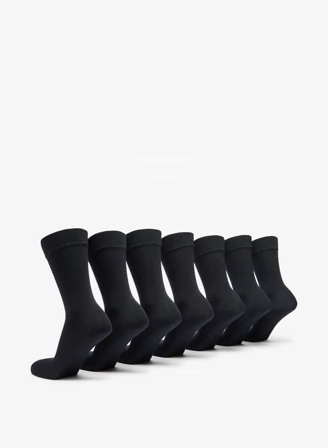 LBL by Shoexpress Men Solid Calf Length Socks - Set of 7 - Image 3
