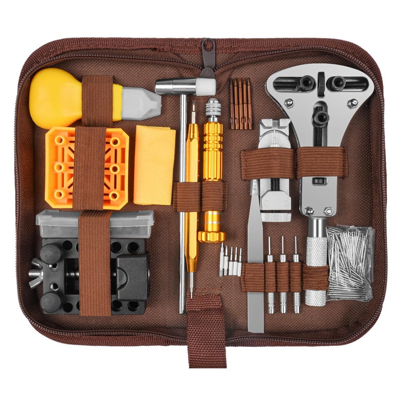 OFFCUP Watch Repair Kit, Professional Spring Bar Tool Kit, Watch Tool Kit, Wrist Watch Tool with Carrying Case - Image 1