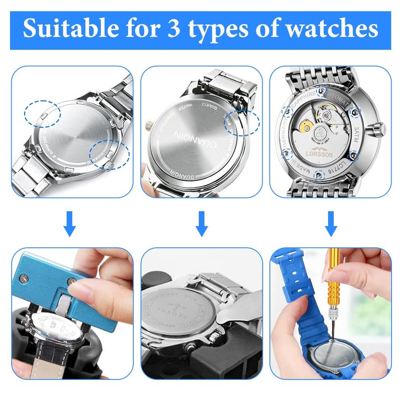 OFFCUP Watch Repair Kit, Professional Spring Bar Tool Kit, Watch Tool Kit, Wrist Watch Tool with Carrying Case - Image 2