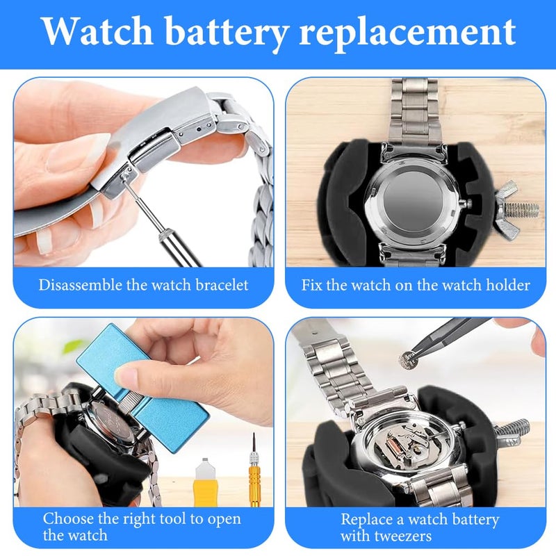 OFFCUP Watch Repair Kit, Professional Spring Bar Tool Kit, Watch Tool Kit, Wrist Watch Tool with Carrying Case - Image 3