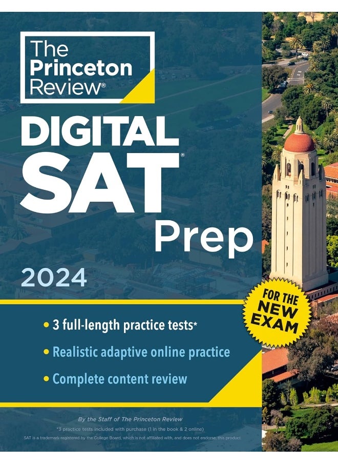 null - Princeton Review SAT Prep, 2024 : 3 Practice Tests + Review + Online Tools for the NEW Digital SAT - Image 1