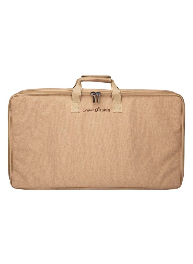 السنيدي شواية فحم للرحلات، منقل فحم للشوي، اسود، مقاس 35*70 سم - Image 5