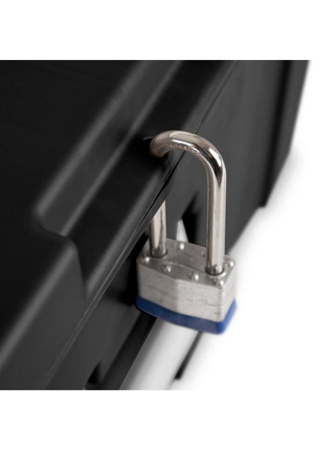 ستيريليت صندوق أقدام بعجلات بسعة 23 جالونًا، تصميم متين أسود ورمادي 7891807 - Image 2