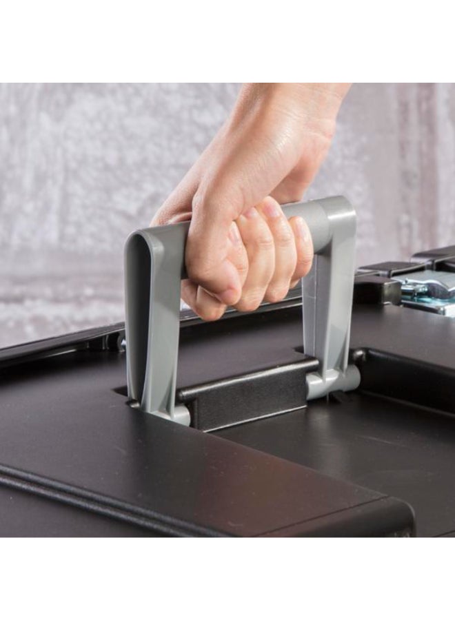 ستيريليت صندوق أقدام بعجلات بسعة 23 جالونًا، تصميم متين أسود ورمادي 7891807 - Image 3