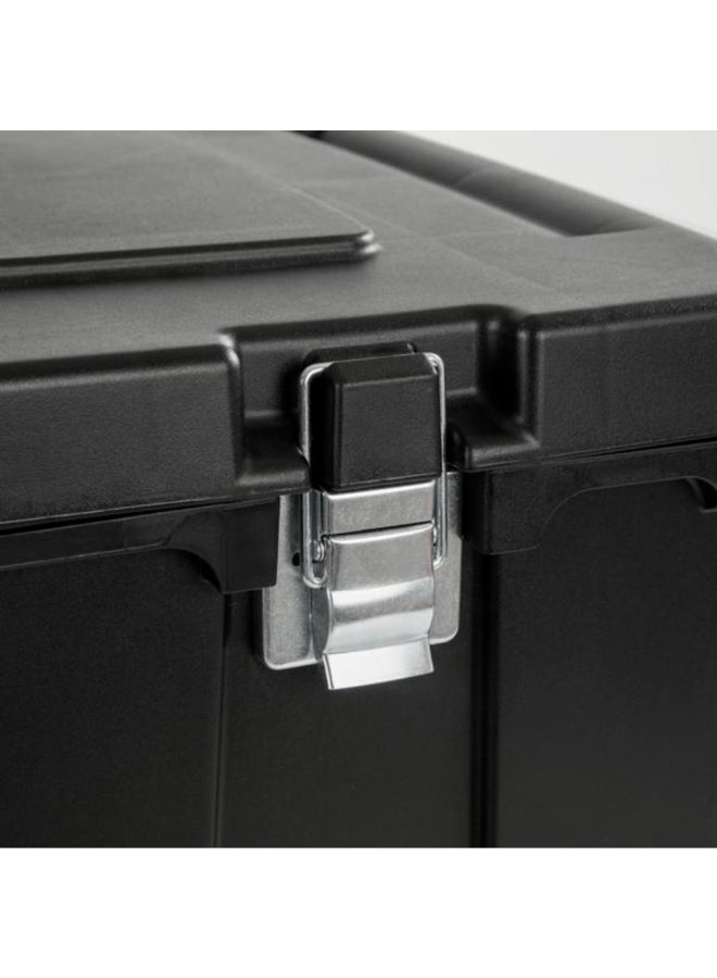 ستيريليت صندوق أقدام بعجلات بسعة 23 جالونًا، تصميم متين أسود ورمادي 7891807 - Image 5