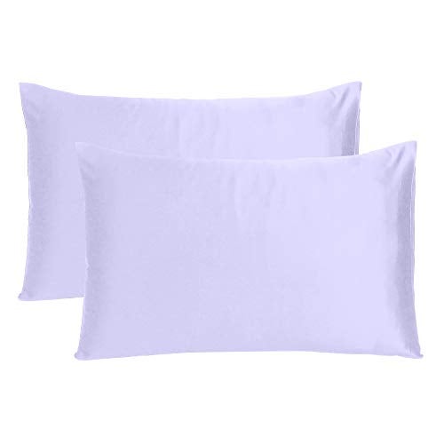 Oussum Satin Silk Pillowcase Pillow Case Covers with Envelop Closure for Hair and Skin Home Bed Decor Set of 2 Pillowcase Free 3 pcs scrunchies (Standard, Orchid Bloom) - Image 2