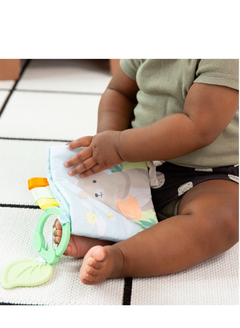 ingenuity ITY by Ingenuity Soft Book, BPA Free, Ideal for Stroller Handles and Diaper Bags, Ages 0 Months and Up- Nate  - Image 3