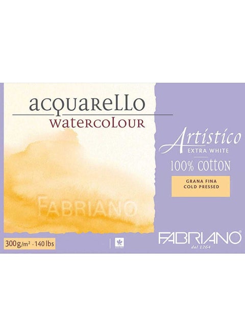 Artistico Extra White Watercolour Notebook Cold Press - Medium Texture 300 gr 12 Sheets 31 x 41 cm
