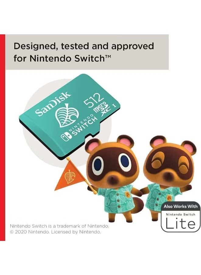Sandisk 512 GB MicroSDXC UHS-I card for Nintendo Switch -, 100MB/s read; 90MB/s write SDSQXAO-512G-GN3ZN 512 GB  - Image 3
