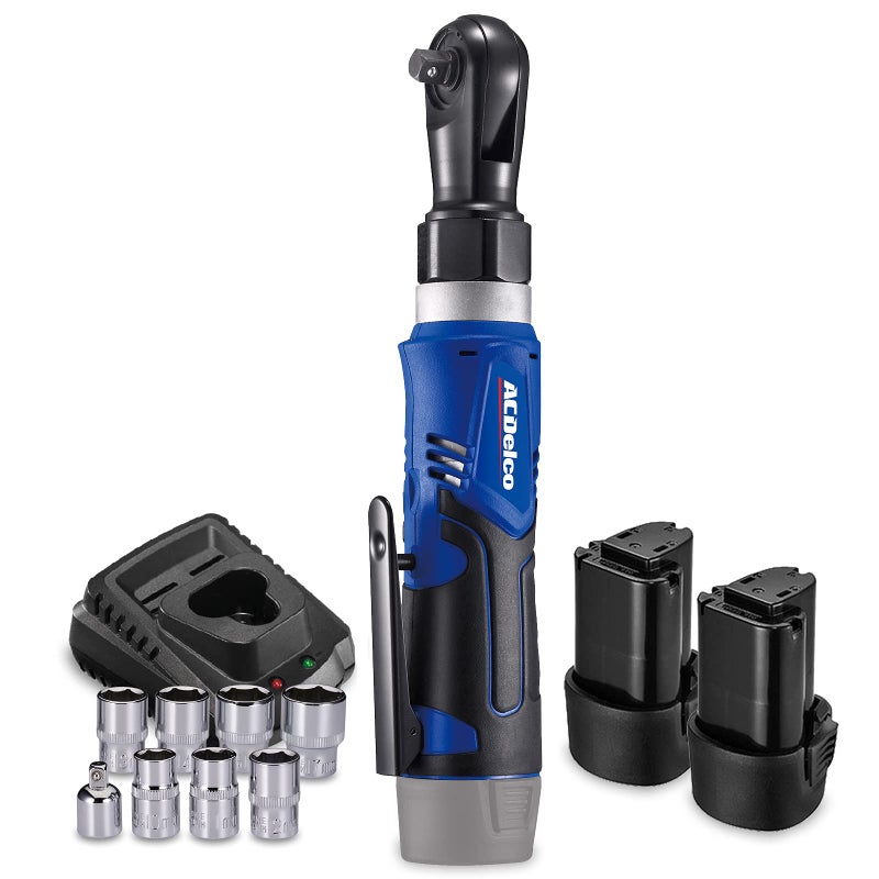 ACDelco Tools ACDelco ARW1209-P2 G12 Series 12V Li-ion Cordless 3/8â€ 45 ft-lbs. Ratchet Wrench Tool Kit with 2 Batteries - Image 1