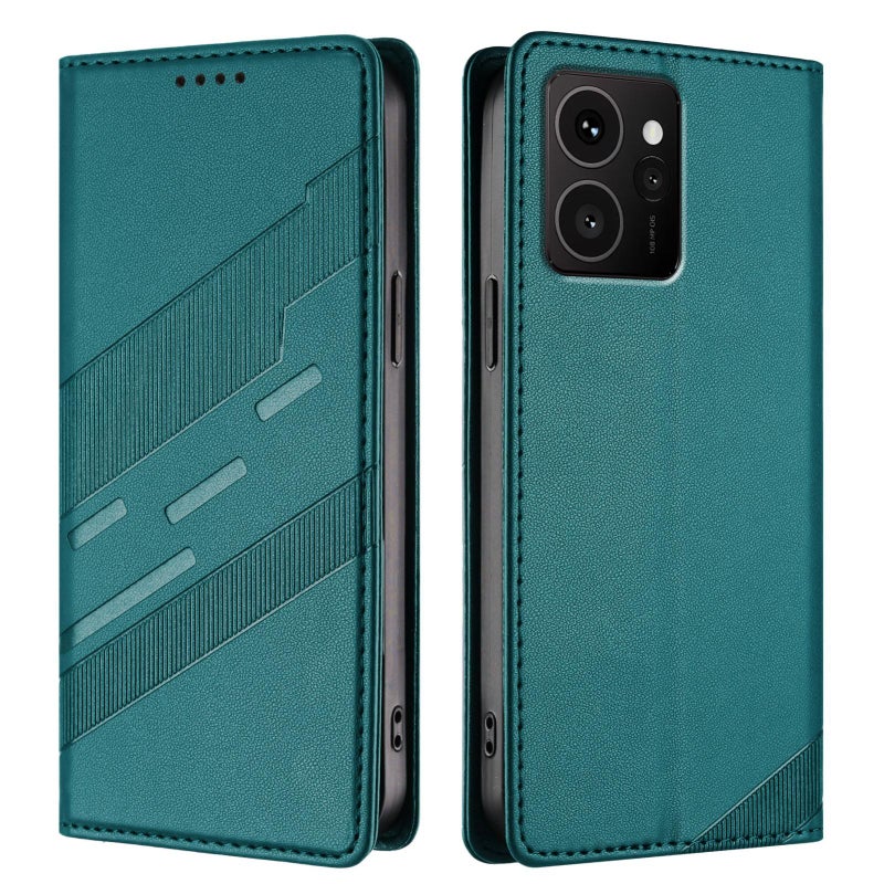 erorex For HMD Skyline Embossed Multi-functional Wallet Retro Leather Phone Case(Dark Green) - Image 2