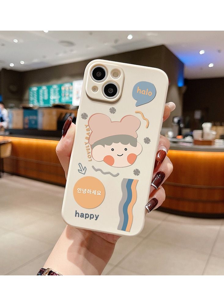 Loquat Painted Silicone Soft Shell Apple Phone Case - Image 1