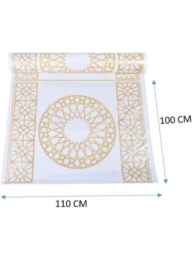 HOME CHOICE 50-Pieces Sheet Sufra Roll, Size 100x110 cm, LD Disposable Printed Sufra, Sufra Roll, Table Cover, Perforated Plastic - Image 2