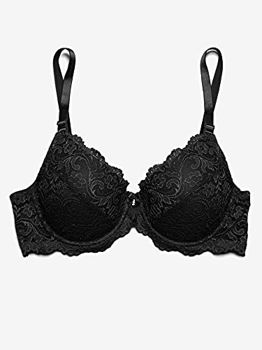 Smart & Sexy Women's Signature Lace Push-up Bra, Black Hue, 32B - Image 5