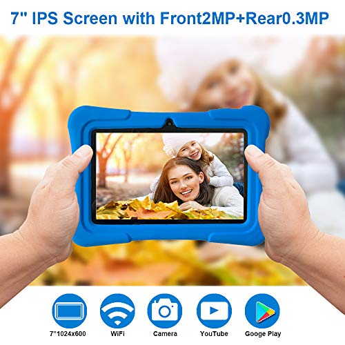 PRITOM 7 inch Kids Tablets, Androdi 13 Tablet for Toddler, 32GB, WiFi, Bluetooth, Dual Camera, Educationl, Games,Parental Control, Kids Software Pre-Installed with Kids-Tablet Case(Dark Blue) - Image 5