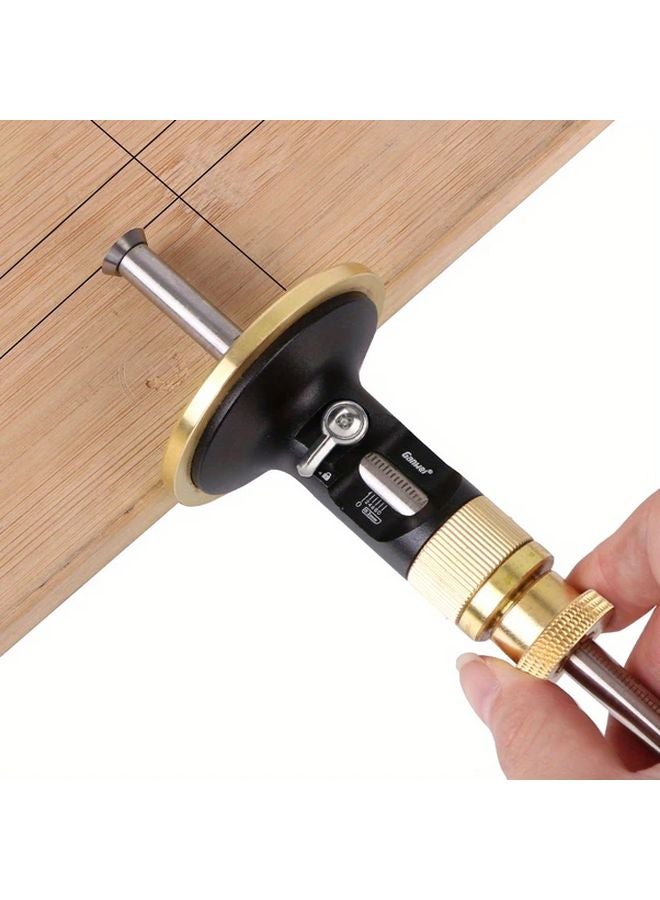 Golden High Precision Adjustable Mortise Marking Gauge Stainless Steel Brass Woodworking Scriber - Image 5