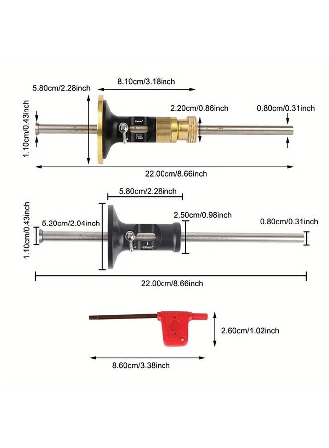 Golden High Precision Adjustable Mortise Marking Gauge Stainless Steel Brass Woodworking Scriber - Image 3