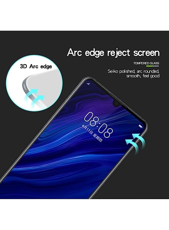 MOFI Tempered Glass Screen Protector Compatible MOFI 9H 3D Explosion-proof Curved Screen Tempered Glass Film for Huawei P30 Black - Image 3