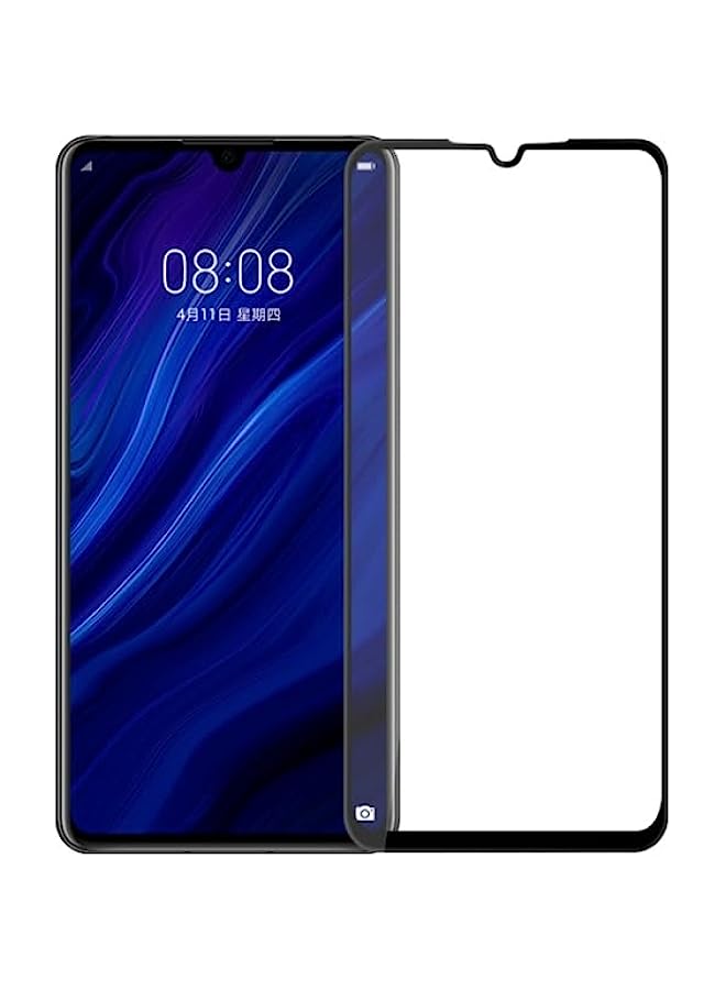 MOFI Tempered Glass Screen Protector Compatible MOFI 9H 3D Explosion-proof Curved Screen Tempered Glass Film for Huawei P30 Black - Image 1