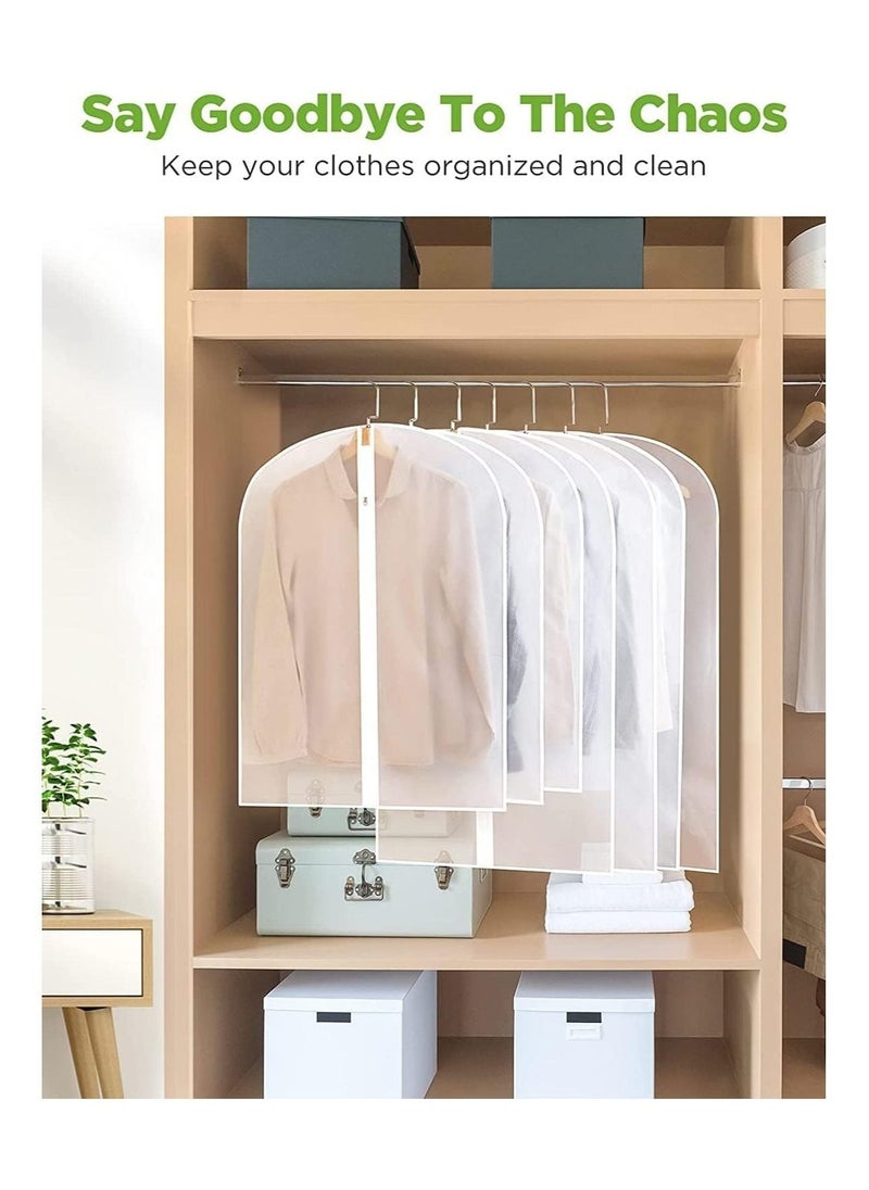 Arabest 10 Pcs Hanging Garment Bags, Dress Clothes Protector Bag with Zipper, Dust Cover, Mothproof, Closet Garment Suit Skirt Cover Bag for Wardrobe Storage, 2 x Medium (60x120cm), 8 x Small (60x100cm) - Image 4