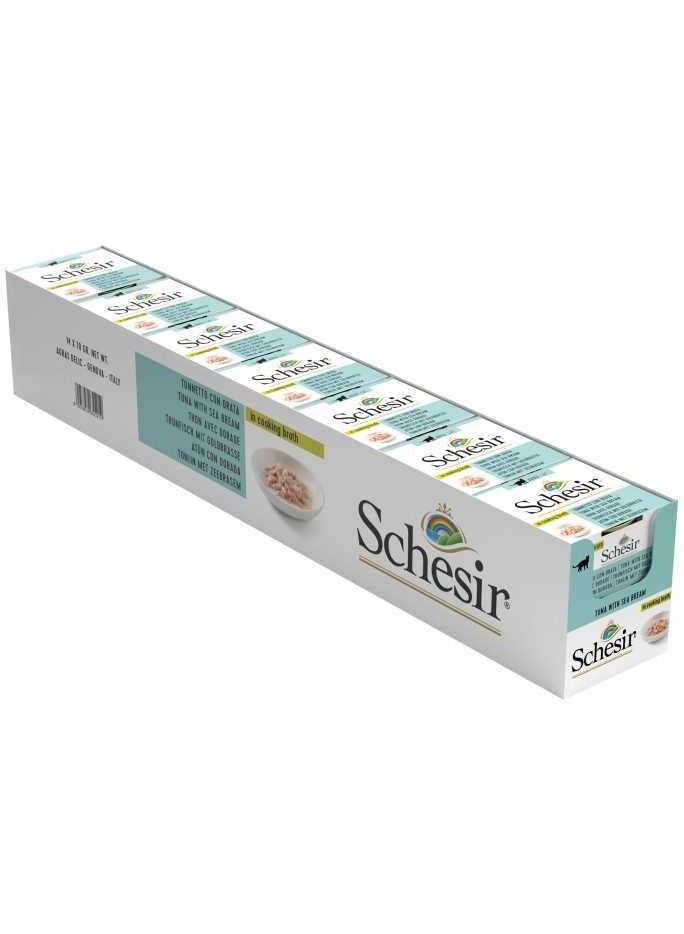 Schesir Cooking Broth Tuna With Seabream Wet Food For Adult Cats - Image 2