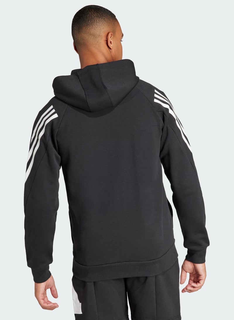 adidas هودي فيوتشور أيكونز مزين بثلاثة خطوط  - Image 2