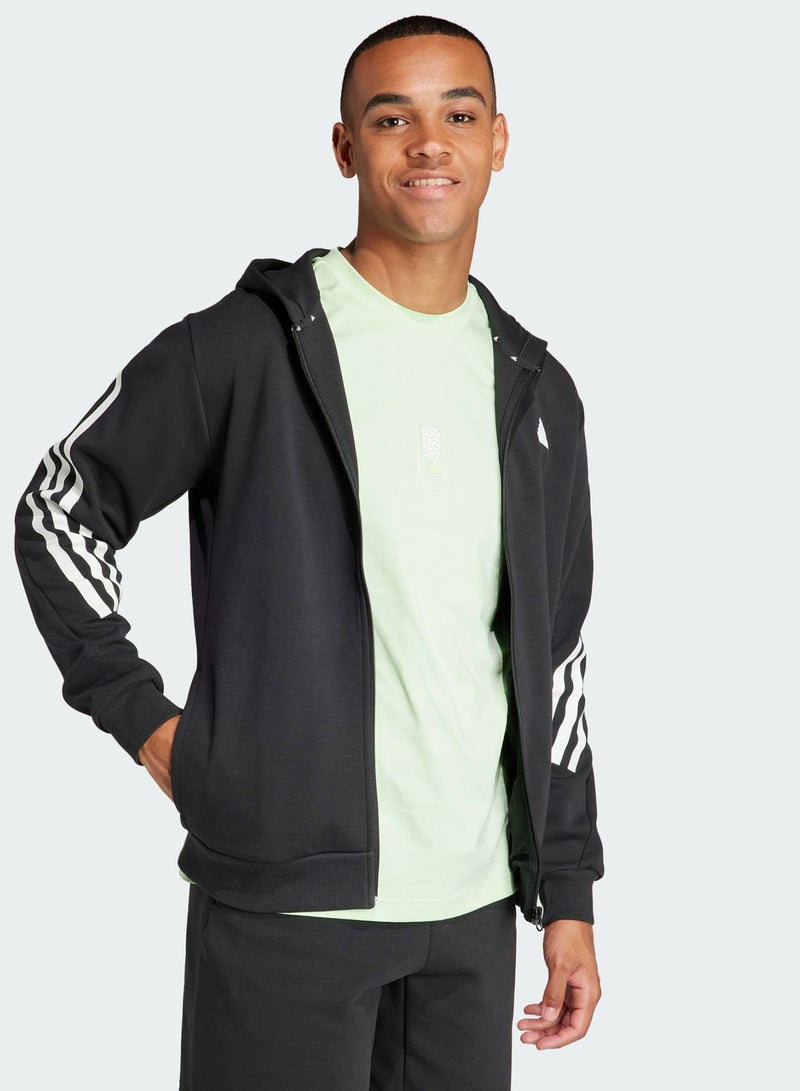 adidas هودي فيوتشور أيكونز مزين بثلاثة خطوط  - Image 5