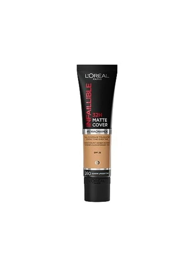 Infallible 32H Matte Cover Foundation 260 Warm Undertone - pzsku/Z570CB36DA25B53E0D55FZ/45/_/1691689211/65d4b3e9-fe06-4934-9f33-bfc5eda7499a