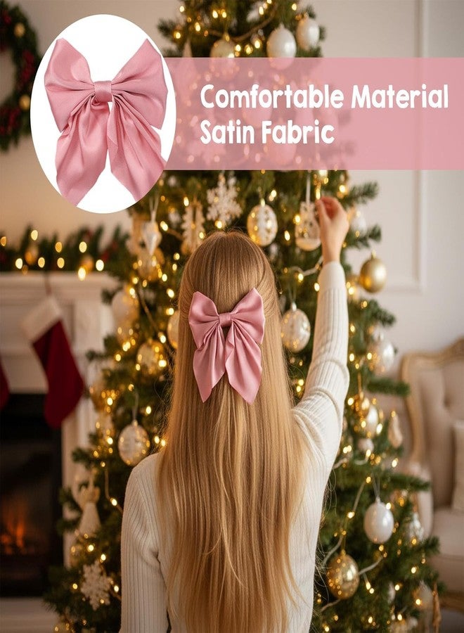 MINTA 6 PCS Pcs Bow Hair Clips for Women Girls Hair Bows 6 Solid Colors Handmade Soft Fabric Bowknot French Barrettes Hair Accessories|MULTICOLOR - Image 4