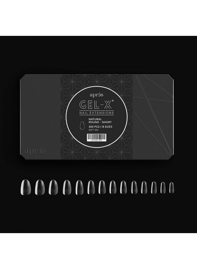 APRÉS Apres Gel-X® Natural Round Tip Box | 500pc Gel-X Tips, 11 Sizes 00-9, Premium Quality (Natural Round Short, 500)  - Image 2