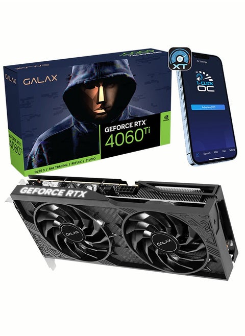 RTX 4060Ti Graphics Card 8GB GDDR6, OC, DLSS 3, Ray Tracing, Extreme Cool