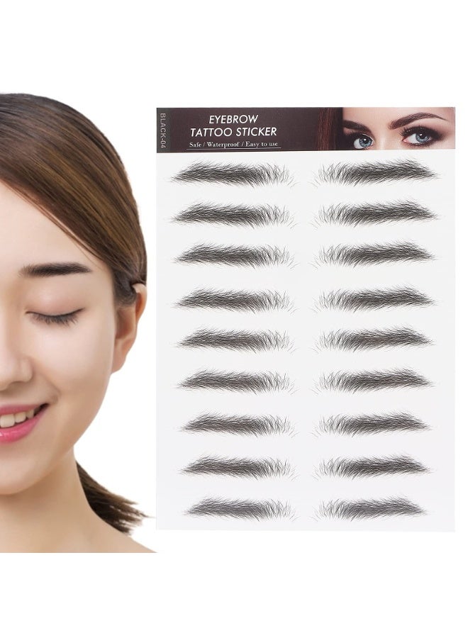 Chabeia Eyebrow Tattoo Waterproof, Sweat-proof 6D Black Eyebrow Temporary Tattoo Stickers - Natural Look, Quick Application, One-time Use, Ideal Choice For Ladies And Girls, Eyebrow Tattoo Waterproof - Image 4