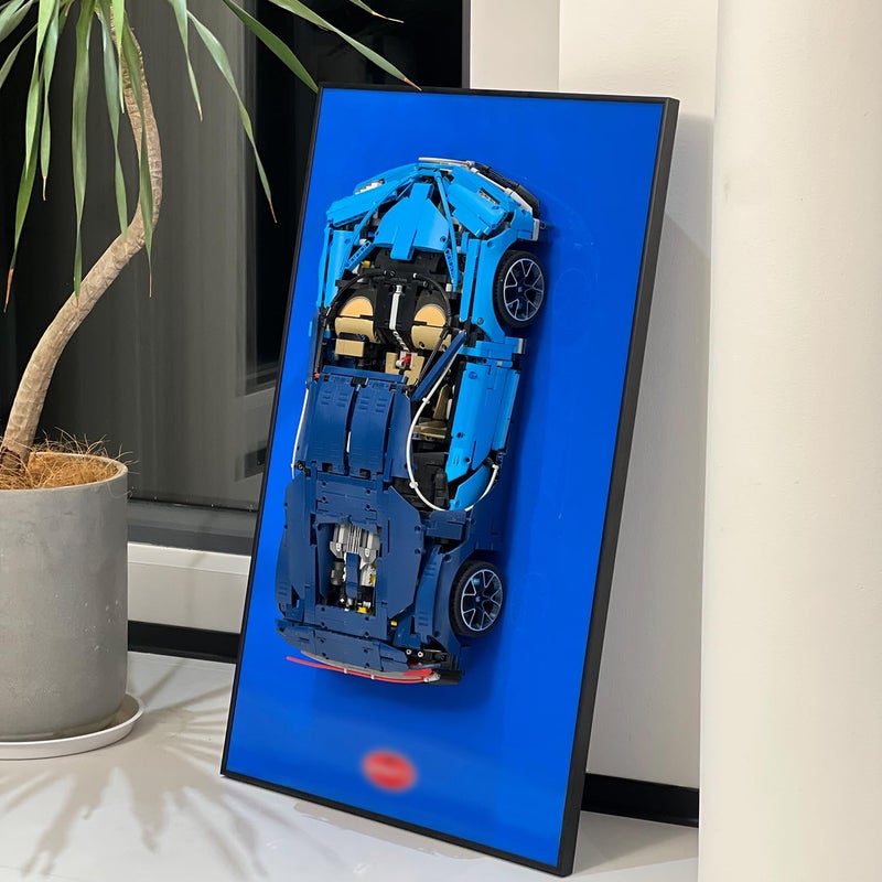 iLuane iLuane Display Wallboard for Lego Technic Bugatti Chiron 42083 Race Car Building Kit Adult Collectibles Wall Mount Home or Office Dcor No Car Included 