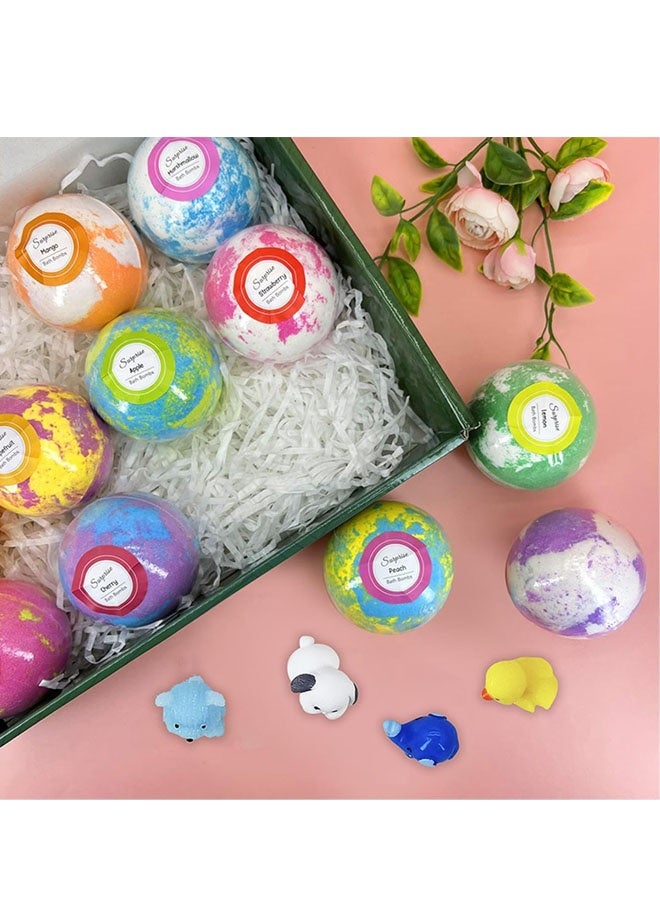 Beauenty Bath Bombs for Kids with Toys Inside - Set of 12 Bubble Bath Fizzies with Pet Toys. Gentle and Kids Safe Spa Bath Fizz Balls Kit. Birthday Gifts for Boys, Girls - Image 5
