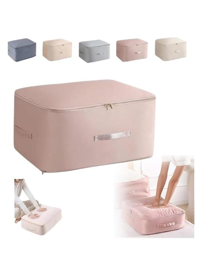 منظم الضغط الذاتي لتوفير المساحة الفائقة، ترقية 2024 لمنظم الضغط الذاتي لتوفير المساحة، حقيبة تخزين لحفظ الأغطية والبطانيات، حقيبة تنظيم بسعة كبيرة للأغطية. - Image 1