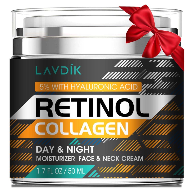 LAVDIK Retinol Cream for Face with Hyaluronic Acid, Moisturizer Anti Aging Collagen Cream for Women and Men, Reduce Wrinkles, Fine Lines, Day and Night,1.7 Fl Oz - Image 1