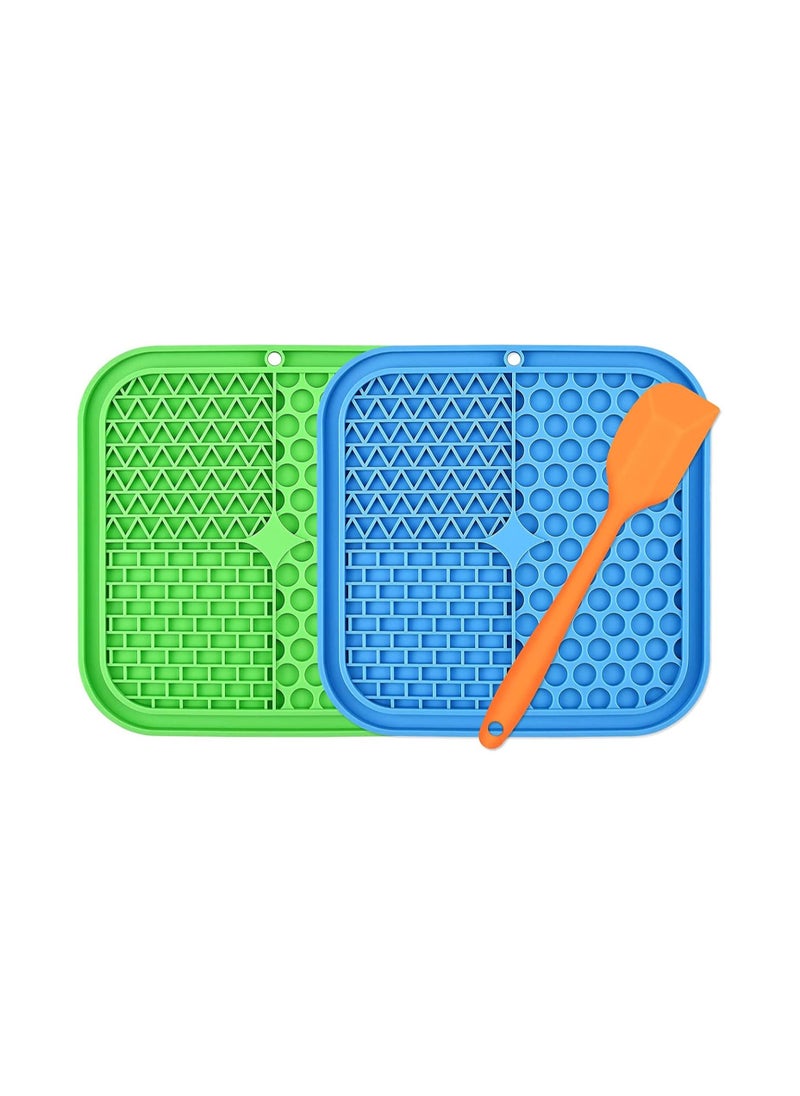 Dubkart - Dog Lick Pad, 2pcs Dog Licking Mat Slow Feeder Dispensing Treater Lick Pad Pet Treat Mat with Suction for Pet Bathing Grooming, and Dog Training - Image 1