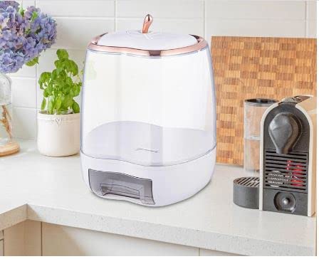Matiko Matiko Rice Dispenser Rice Storage Containers with Lid Large Cereal Dispenser with Measuring Cup Airtight Rice Dispenser 10kg for Dry Food  - Image 3