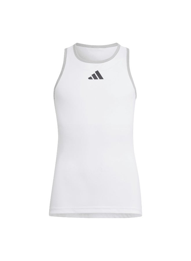 Adidas Adidas G Club Tank White Tennis Tops For Girls 116  - Image 1