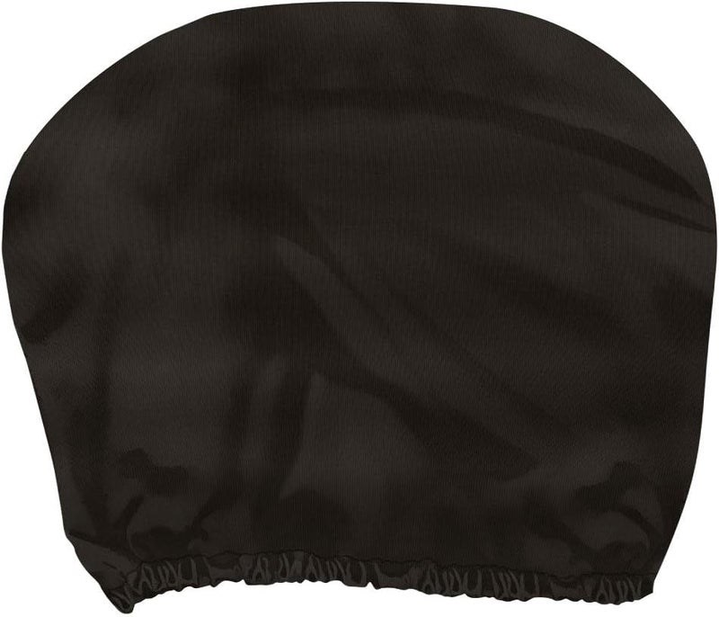 WIRESTER Set of 4 Car Seat Head Rest Covers - Solid Black - Image 2