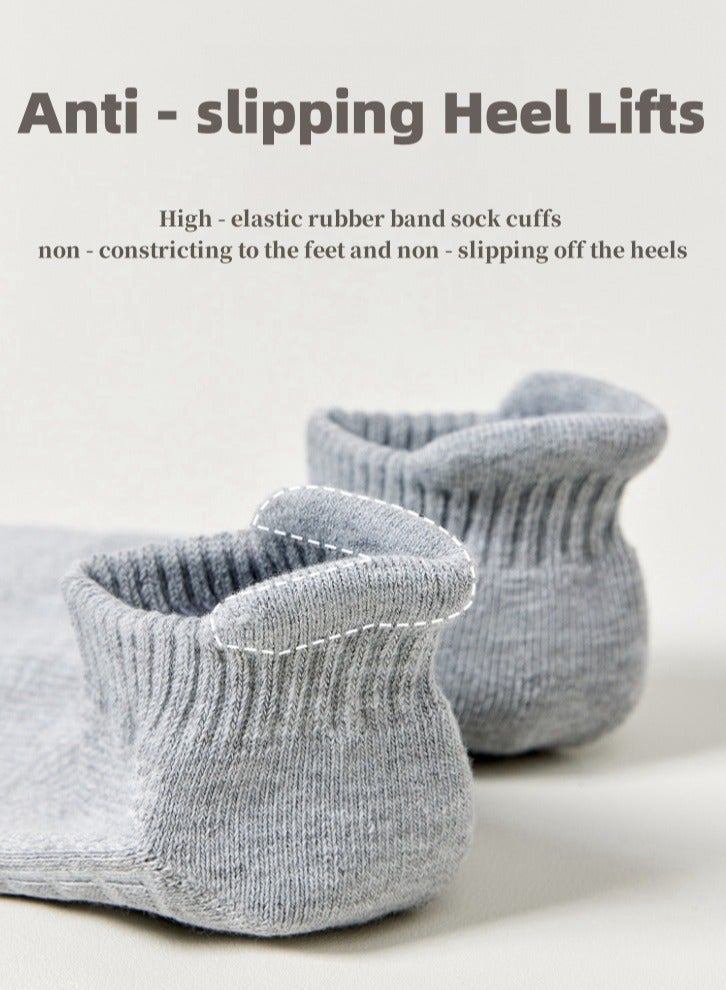 Lullaxx Lullaxx 4 Pairs Men's 100% cotton Athletic Ankle Socks for Men, Moisture Wicking,Odor Proof，Low Cut，breathable  - Image 5