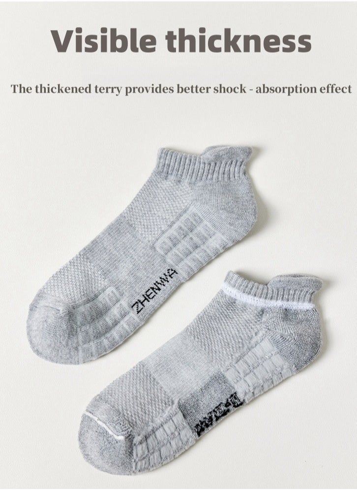 Lullaxx - Lullaxx 4 Pairs Men's 100% cotton Athletic Ankle Socks for Men, Moisture Wicking,Odor Proof，Low Cut，breathable - Image 1