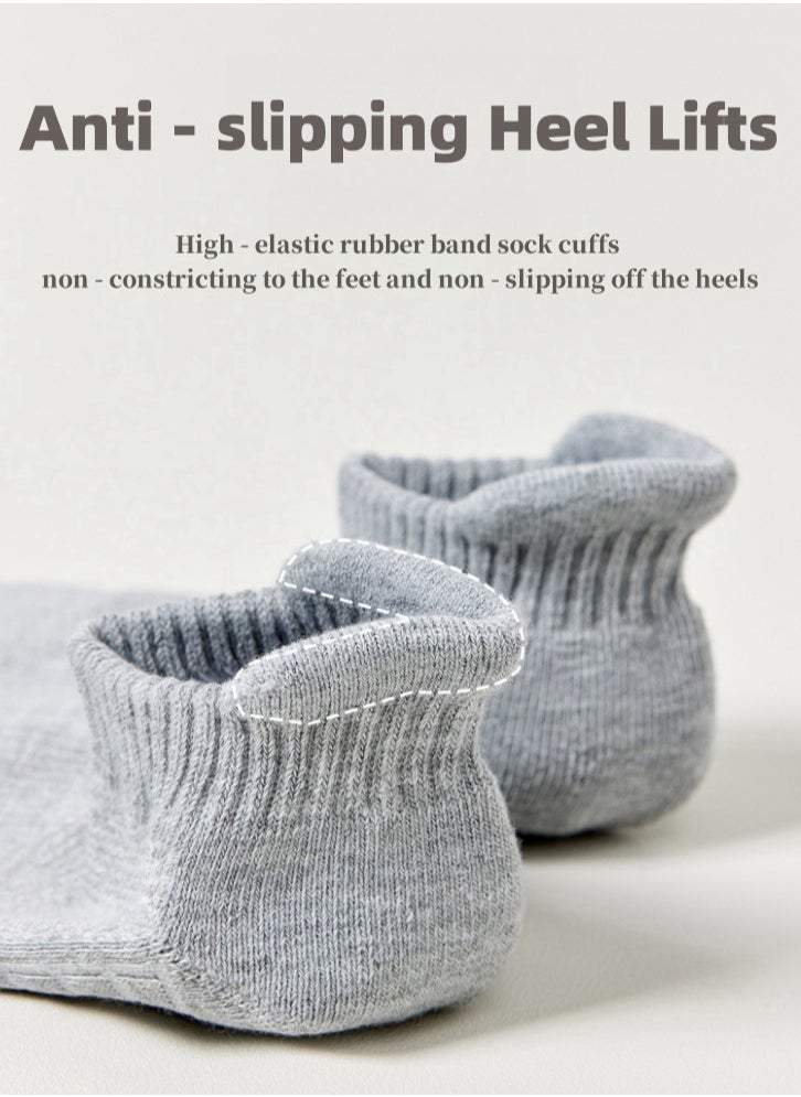 Lullaxx - Lullaxx 4 Pairs Men's 100% cotton Athletic Ankle Socks for Men, Moisture Wicking,Odor Proof，Low Cut，breathable - Image 1