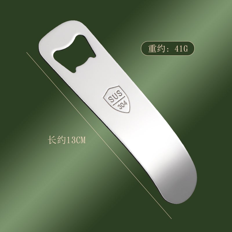 Stainless steel beer bottle opener restaurant bottle opener beer opener cap opener custom logo advertising 304 stainless steel beer bottle opener (micro arc)