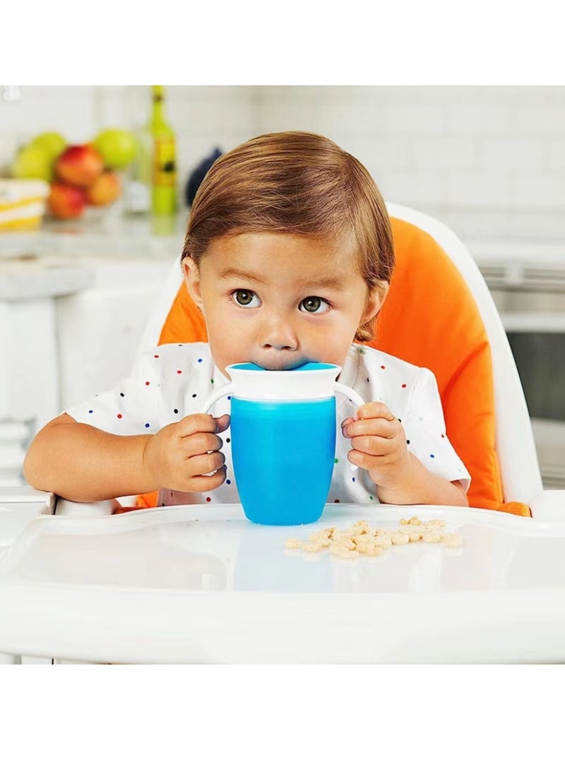 Cool Baby COOLBABY 360 Non-Leakage Baby Learning Drinking Cup For Infants Drinking Cup For Children Anti-Choking Water Cup For Children Silicone With Handle Large Diameter  - Image 2